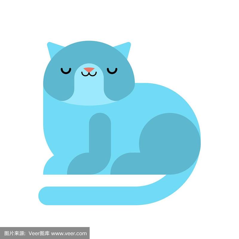 黑白相间的蓝猫可爱头像动漫：一直最安静的