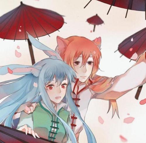 蓝兔和虹猫情侣头像一对：经历过人生的风风雨雨