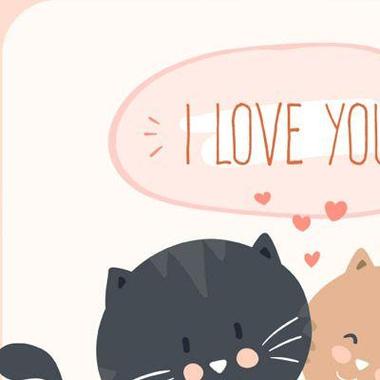 可爱猫咪情侣头像一对 卡通图片： 我要记住你的一切包括你走过我身边时刮起的风。