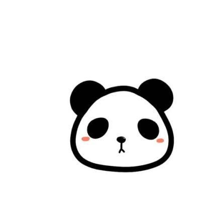 熊猫头的头像卡通：昏黄的路灯下