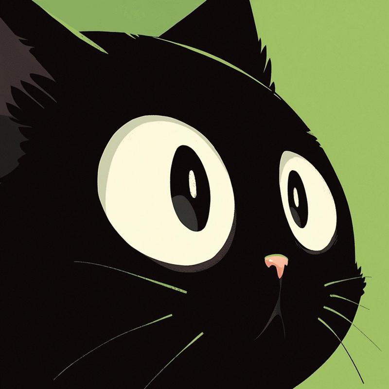 占卜师与黑猫头像图片对比：其实我也想安安静静的做作业