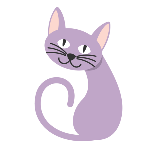 卡通紫色的小动物头像：如果