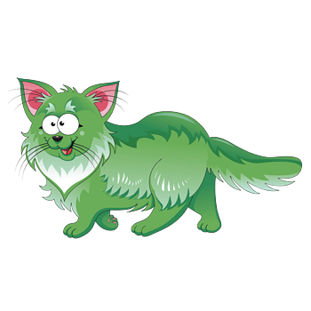 绿色的猫搞笑头像：与其给我一句山盟海誓