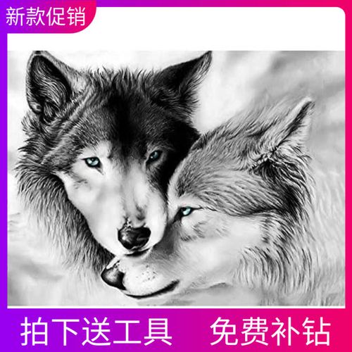 狼图片头像素描图片：爱上一个人是一件没有安全感的事情。越爱一个人