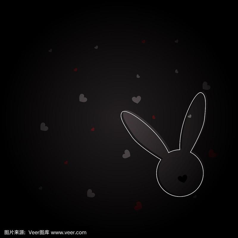 黑心兔子图片头像：“爱一个人到底有什么感觉？”“就像突然有了软肋
