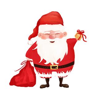 圣诞老人搞笑沙雕头像图片：年末了呀。小朋友手上的冰糖葫芦甜甜的
