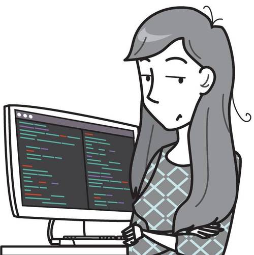 女程序员头像可爱动漫版： 斯人若彩虹