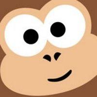 两头可爱猴子的微信头像：元旦节