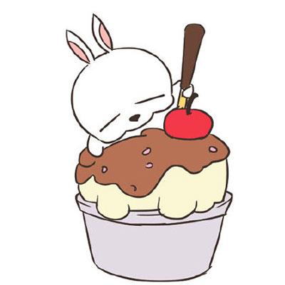 萌萌哒的小兔子图片卡通头像：对牛弹琴不算什么能耐