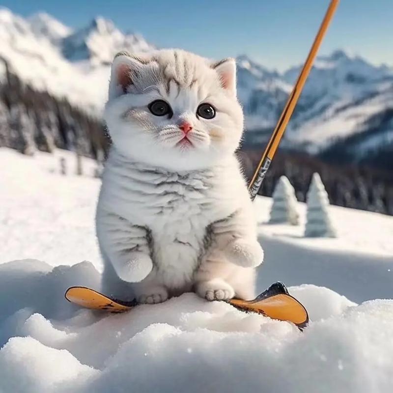 抖音猫的头像图片可爱：好想当雪啊
