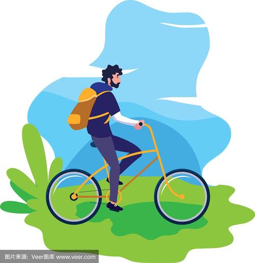 骑自行车背包图片头像卡通：对自己喜欢的人 你总能找到一个理由去原谅他。