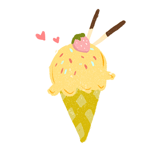 关于草莓冰激凌的头像卡通可爱图片：当你某天发现自己能控制情绪的时候