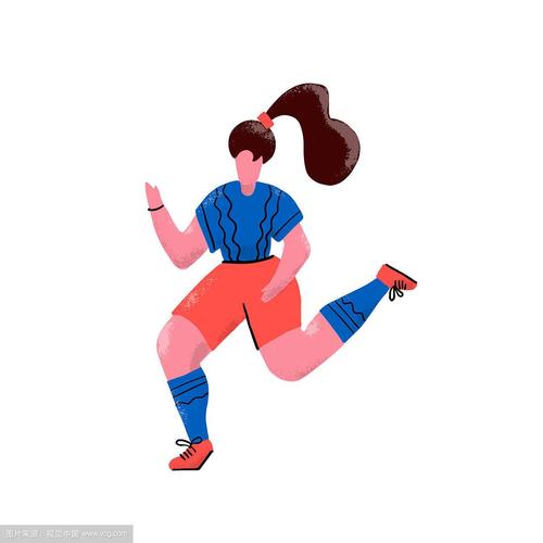 运动女士头像漫画：一个人时翻山越岭