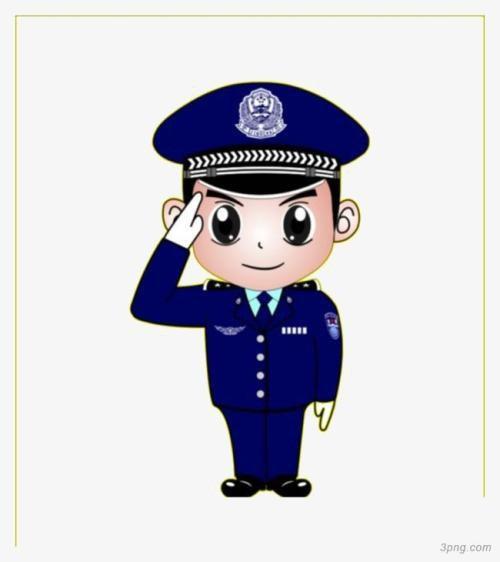 警察卡通q版头像男：坐龙舟