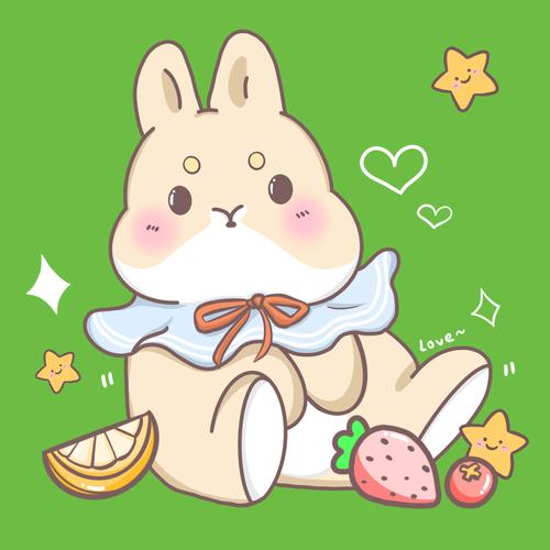 小白兔的可爱头像动漫版：我是可爱的女孩子
