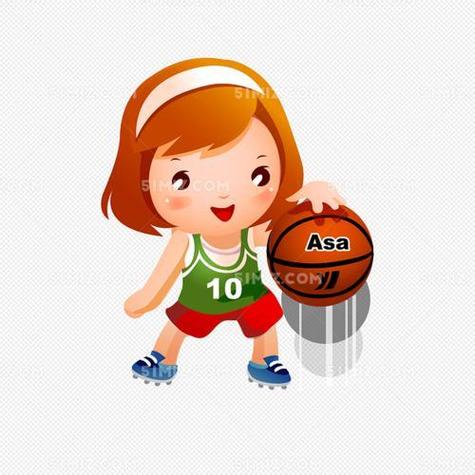 运动篮球女孩儿头像可爱卡通： 1儿童节了