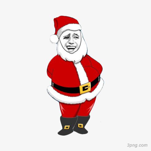 圣诞老人搞笑沙雕头像图片：年末了呀。小朋友手上的冰糖葫芦甜甜的