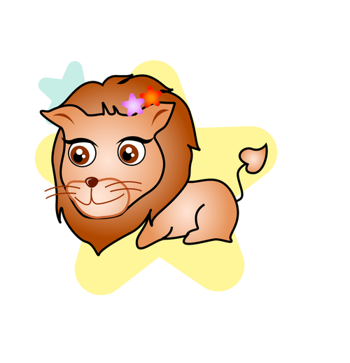 狮子座女性卡通的头像：4