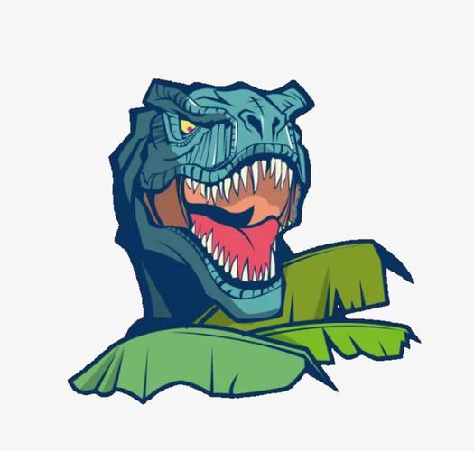 张开嘴的恐龙的头像图片：​