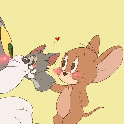 猫和老鼠漫画头像情侣： 江湖不好混