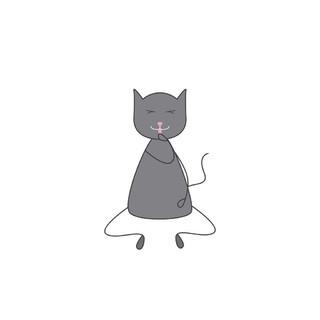 手绘猫咪头像卡通灰色：塑造自己