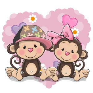 可爱的情侣头像猴子图片：这一辈子